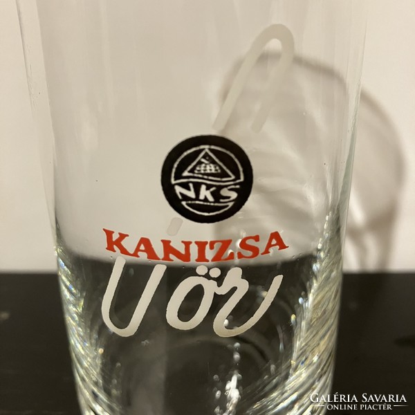 2 db Nagykanizsai Sörgyár reklám söröspohara - pohár - sörös pohár - vállalati üveg pohár