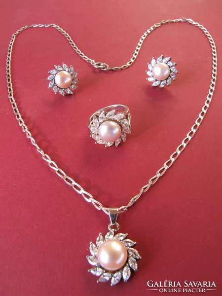Silver jewelry set (240114)