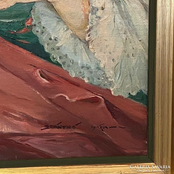 Szánthó Mária (1897-1998): Nő csörgődobbal F00218