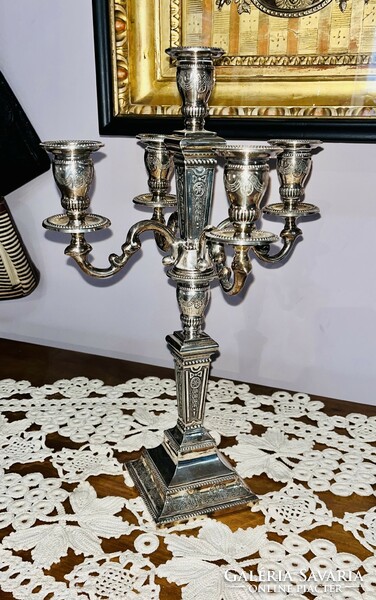 5-branched silver candlestick