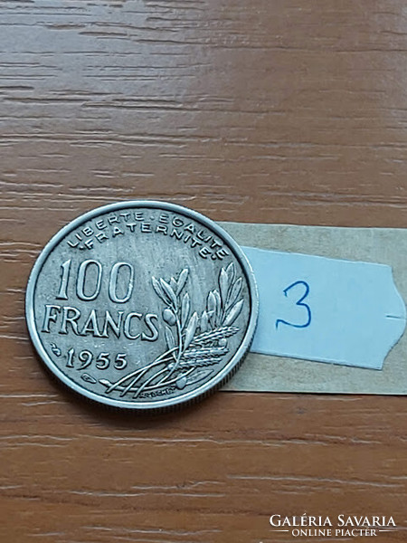 FRANCIAORSZÁG 100 FRANK FRANCS 1955 Réz-nikkel,  3.