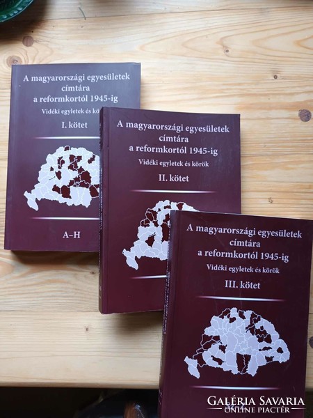 Directory of Hungarian associations from the reform era to 1945 - rural associations and circles i-iii.