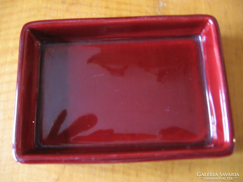 Cherry burgundy porcelain bowl 3118