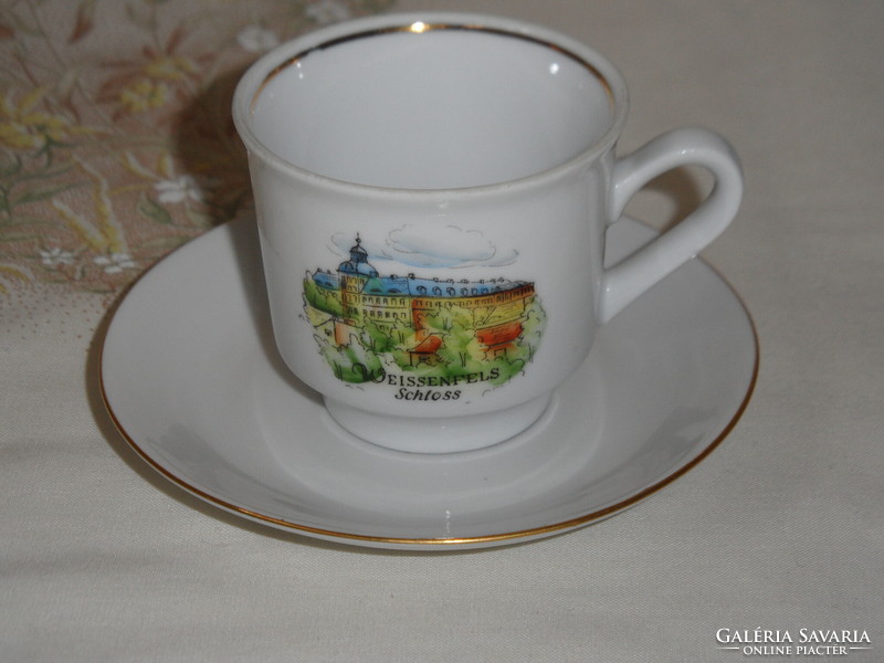 Weissenfels Schloss KAHLA porcelán kávés csésze + alj