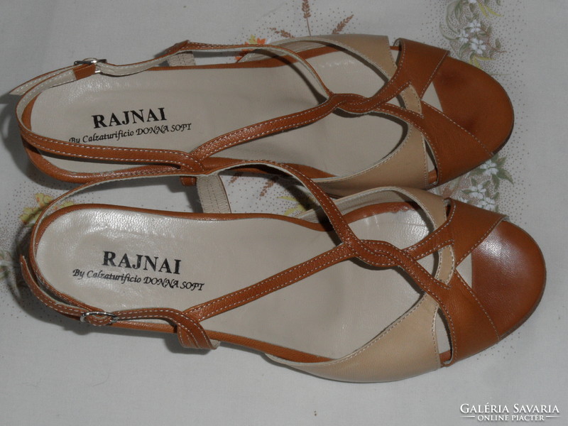 Rhine Brown Leather Women's Sandals (39.5)