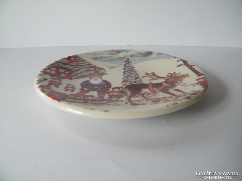 Arabia Finnish porcelain Santa Claus small decorative plate