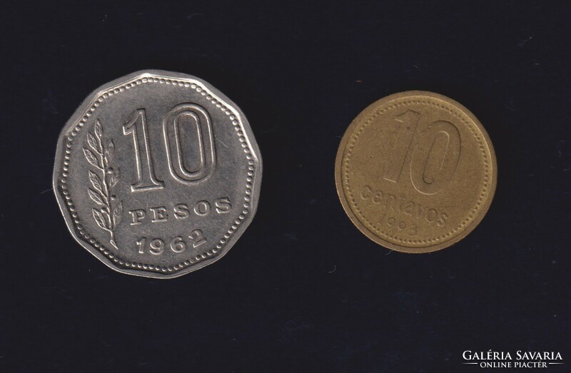 Argentína peso/centavo LOT (2DB) 1962,1992