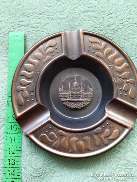Small copper ashtray with Budapest inscription