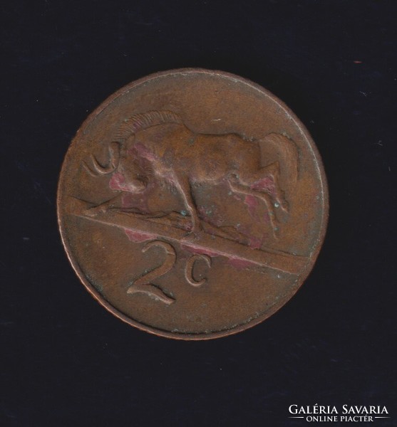 Dél-Afrika 2 cent 1967 "SOUTH AFRICA" angol felirattal