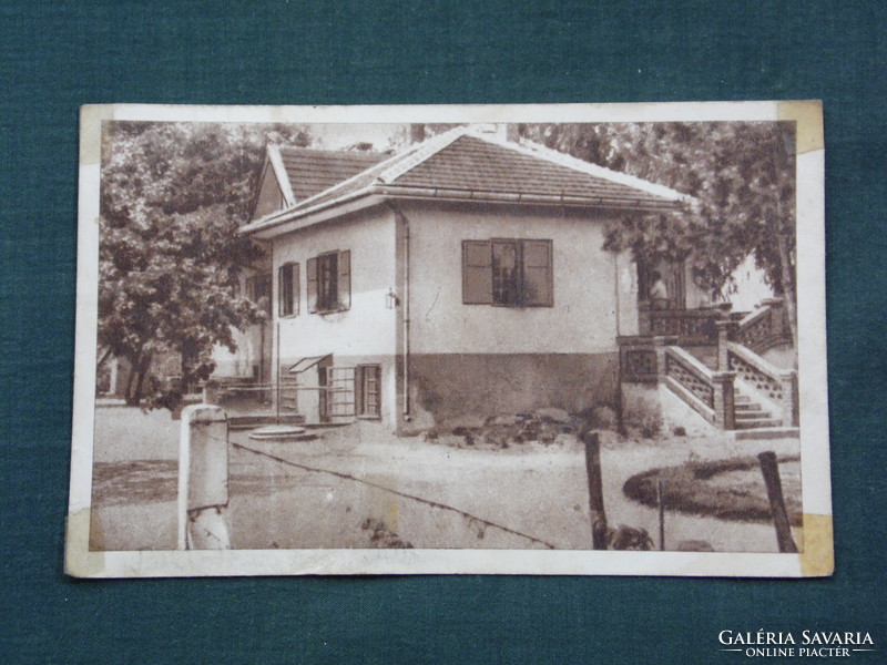Postcard, Balatonmária, village resort, street detail