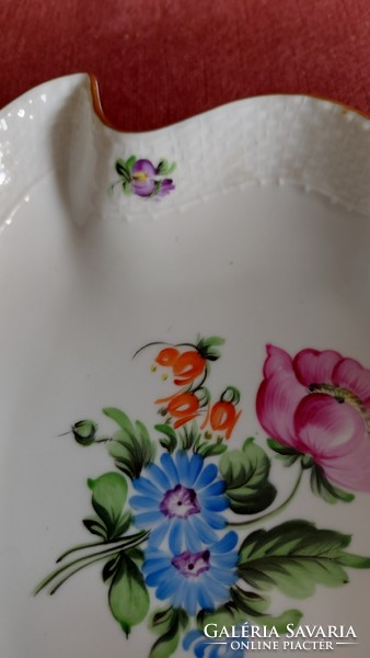 Herendi porcelán kínáló tál asztalközép olcsón!! Rotschild mintás. Ritka