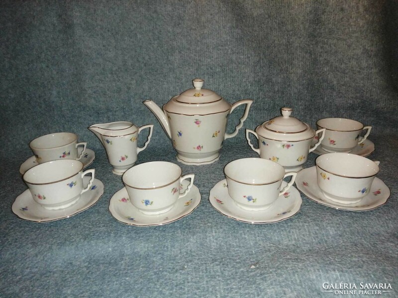 Zsolnay porcelán manófüles teás készlet