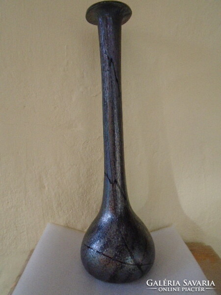 Wmf, studio art glass iridescent glass vase 40 cm marked dream beautiful hand blown