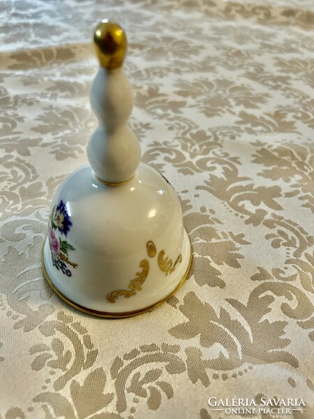 Wallendorf porcelán romantikus virágos barokk csengő hibátlan állapotban