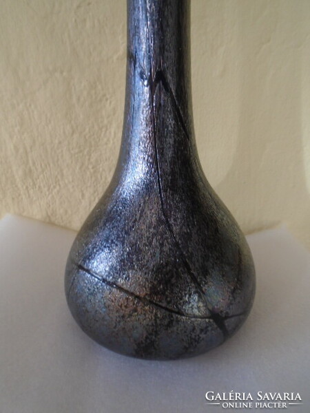 WMF,  Studio Art Glass irizáló üveg váza 40 cm jelzett álom szép kézi munka fújt