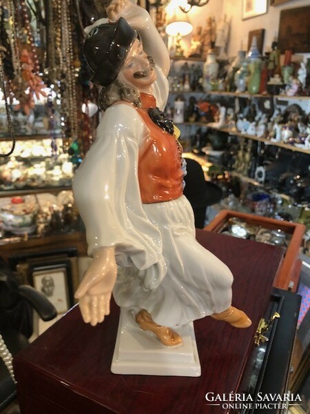 Herend porcelain dancing shepherd, 30 cm high.
