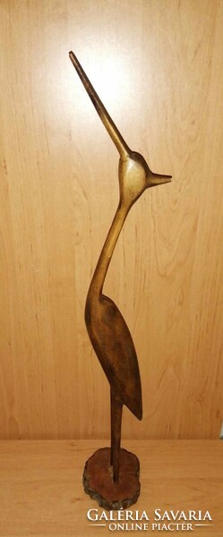 Retro fa kócsag, daru, gém madár figura - 57,5 cm magas