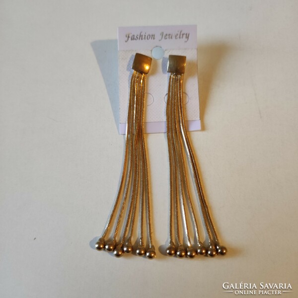 Gold-plated long earrings 9cm