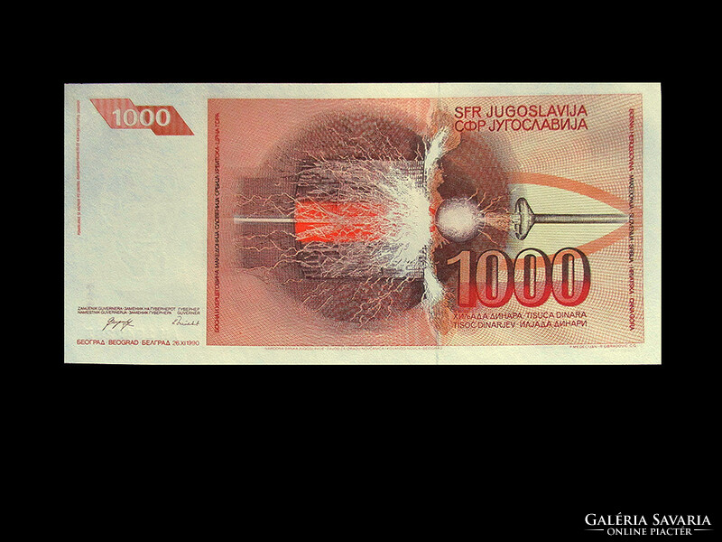UNC - 1000 DINÁR - JUGOSZLÁVIA - 1990
