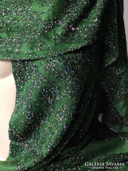 Dark green 45% silk pashmina / women's scarf 57 cm x 170 cm