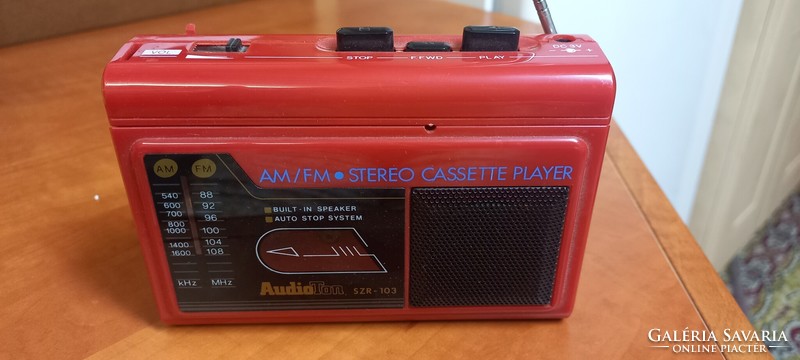 Retro pocket radio and cassette recorder in one