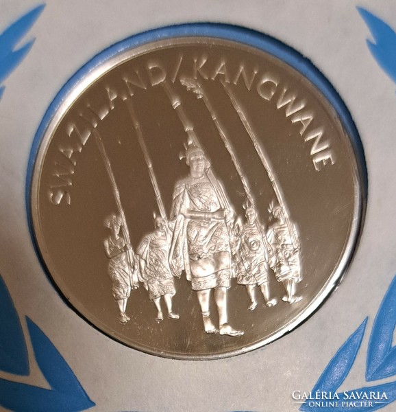 0,925 ezüst (Ag) emlékérem Szváziföld, proof, PP G/
