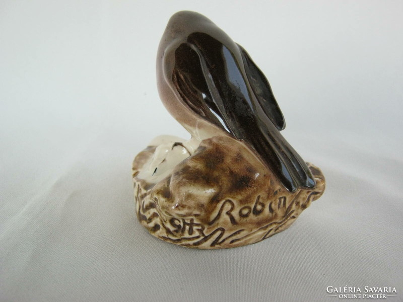 Robin hand painted Welsh porcelain bird