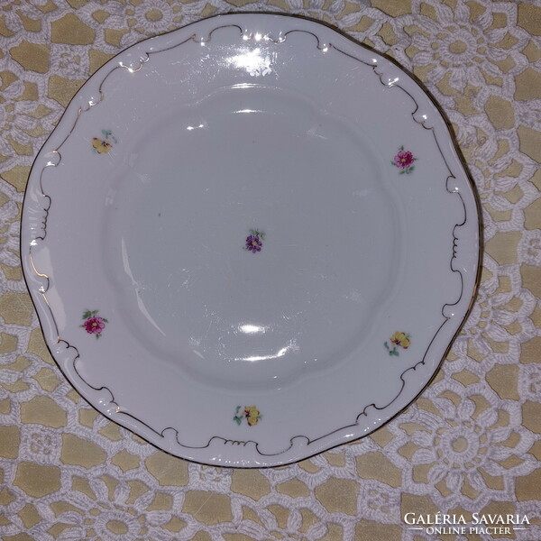 Zsolnay porcelán, szép virágos, süteményes tányér