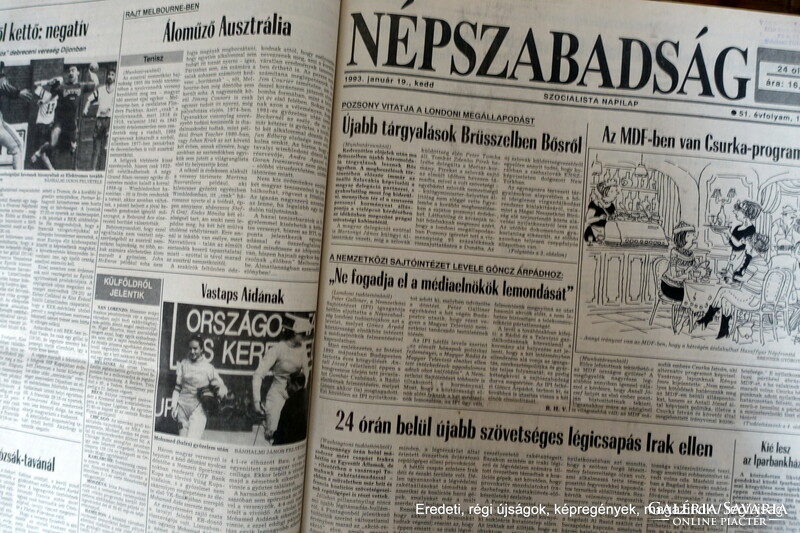 31. SZÜLETÉSNAPRA !? / 1993 január 22  /  Népszabadság   /  Újság - Magyar / Napilap. Ssz.:  26635