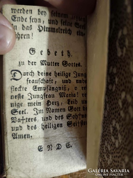 Antique Bible, small size, with leather case, 1747 in German, intact binding, good condition