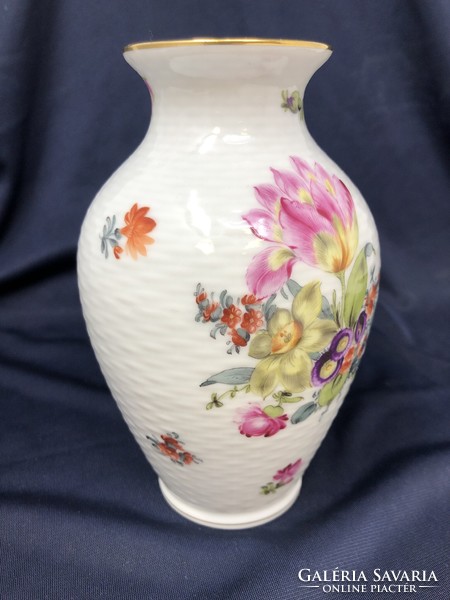 Herend colorful flower bouquet pattern porcelain vase (14.5cm) rz