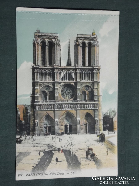 Képeslap, Postcard, Francia, PARIS Notre Dame, Párizs székesegyház, templom