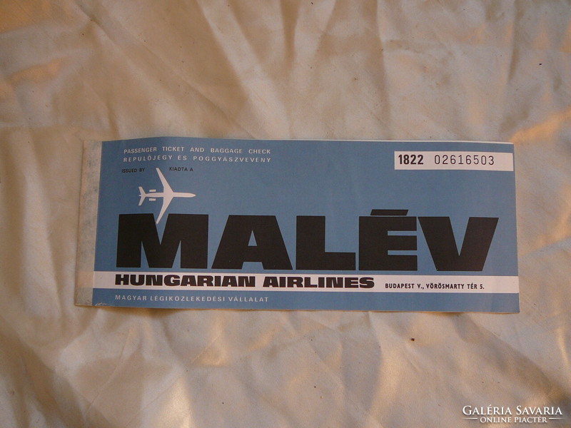 2 Malev tickets, 1978