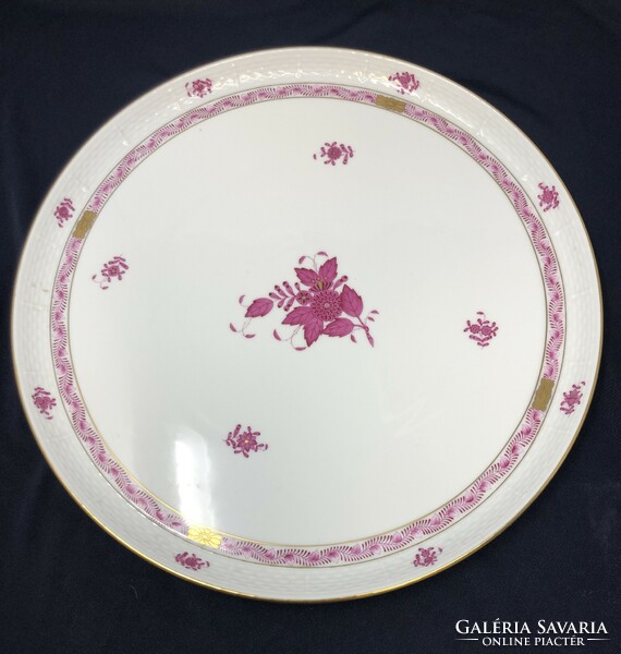 Herend Appony pattern serving bowl in purplish purple color (32 cm) rz