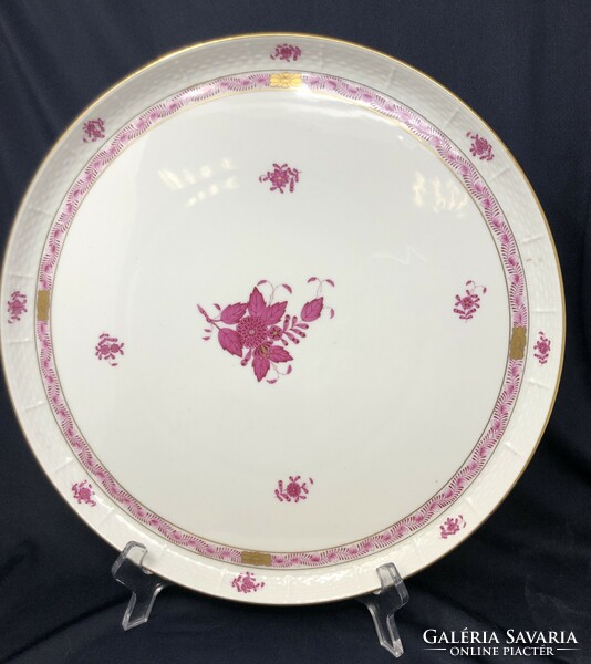Herend Appony pattern serving bowl in purplish purple color (32 cm) rz