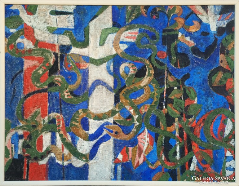 Farkas György (1911 - 1995) Ünnep c. festménye 113x89cm Eredeti Garanciával!