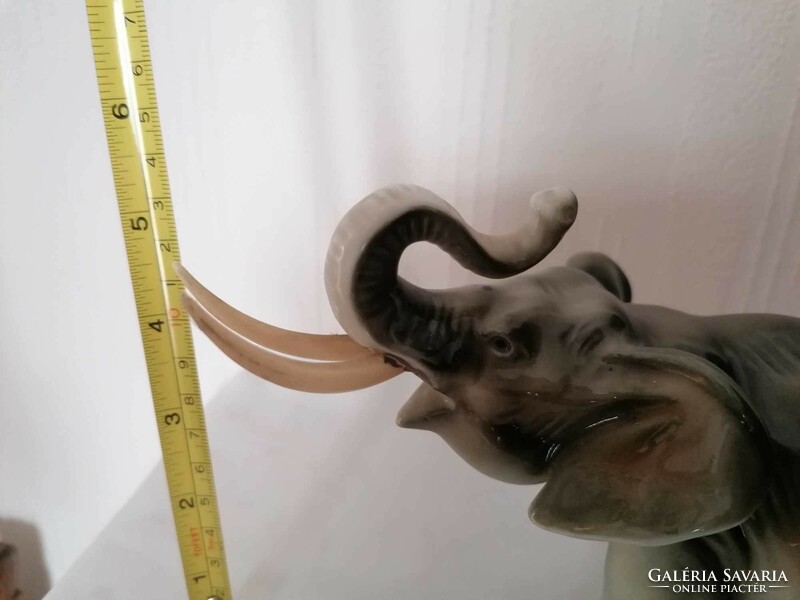 Royal Dux nagyméretű porcelán elefánt
