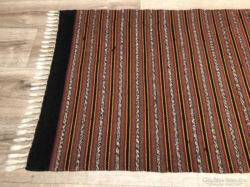 Hand-woven wool-cotton rug, 67 x 145 cm
