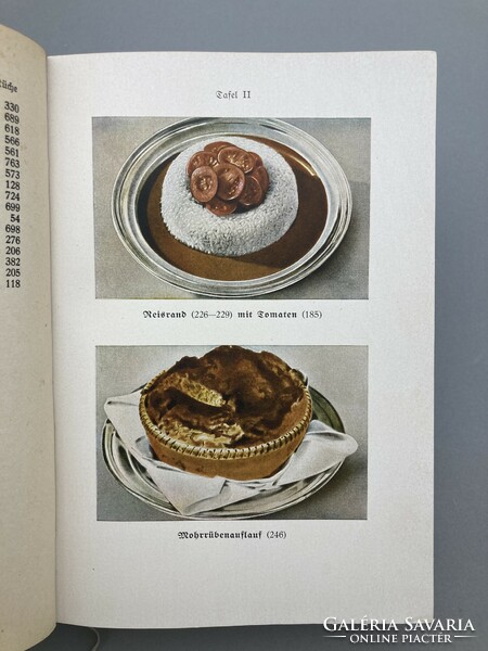 Fleischlose Küche: Antik német szakácskönyv, színes egészoldalas illusztrációkkal