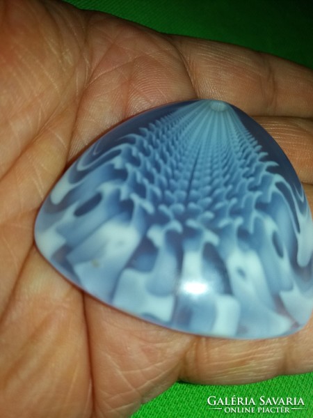 Retro gyönyörű kék gyöngy kagyló alakú medál 5 cm a képek szerint
