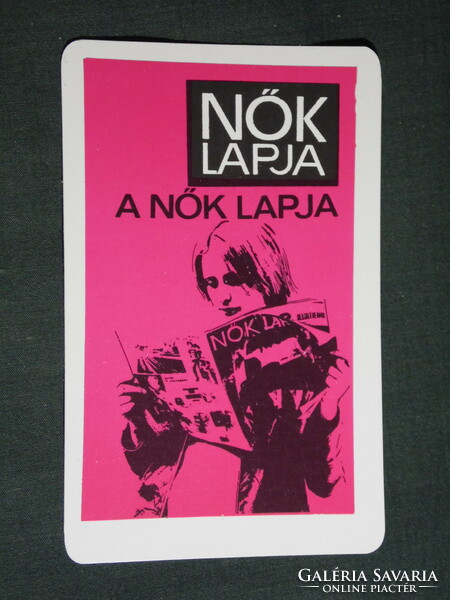 Kártyanaptár, Nők Lapja ,újság,magazin,grafikai rajzos, női modell, 1972,   (5)