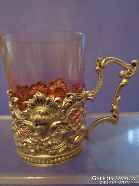 Antique silver angel putto cup