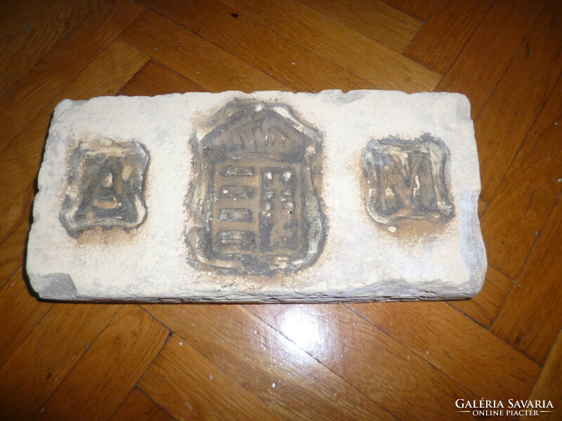 Antique Hungarian coat of arms brick