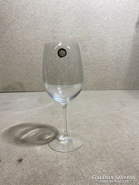 Crystal wine glass, size 23 x 7 cm. Italian. 2177