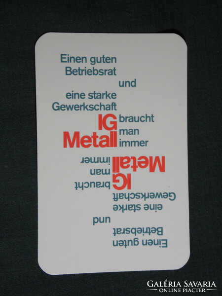 Card calendar, Germany, ig metall metal factory, trade union, 1972, (5)
