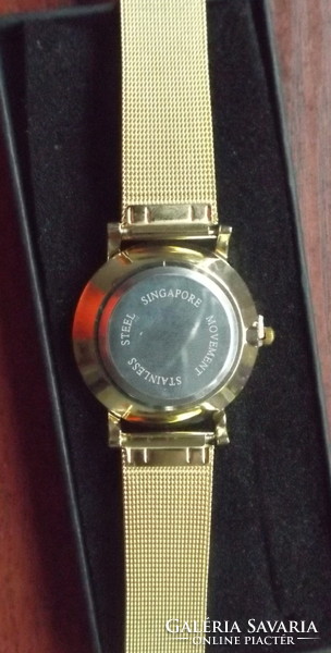 Leo bernard watch - men's or unisex - gold plated new