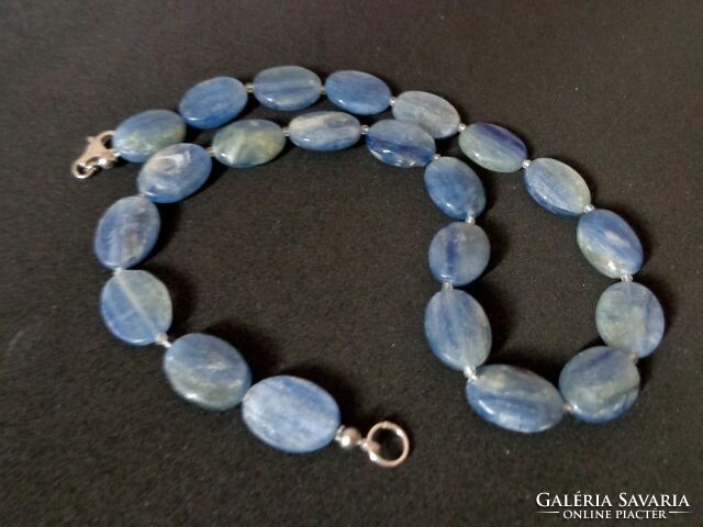 Kyanite mineral chain with silver buckle