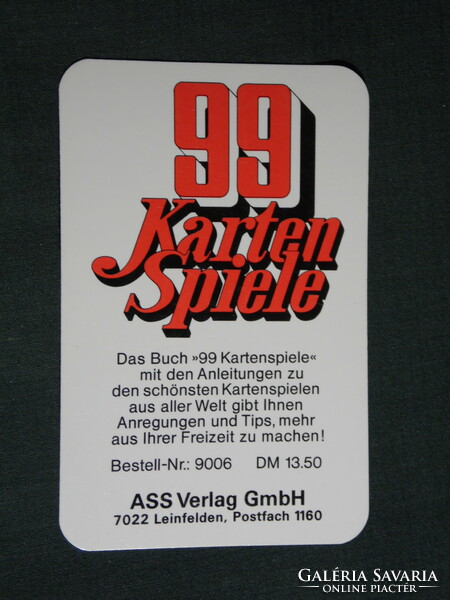 Card calendar, Germany, Leinfelden, bookseller, 99 card game books, 1972, (5)