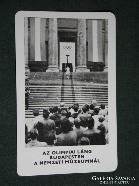 Card calendar, sports propaganda, Olympic champions, Budapest Olympic flame, national museum, 1973, (5)