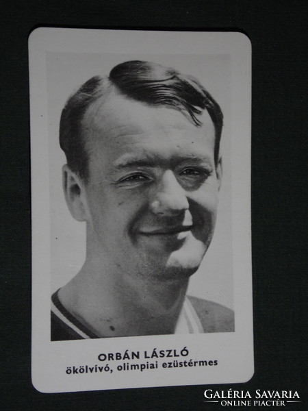 Kártyanaptár,Sportpropaganda,Olimpia bajnokok,Orbán László ökölvívó ezüstérmes, 1973,   (5)